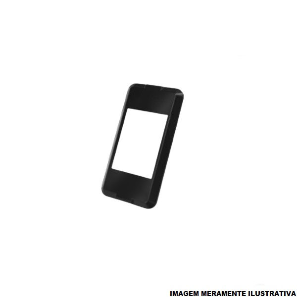 Tampa PVC para 3 Teclas para Condulete Preta 1/2"-3/4" Fixação com Pressão