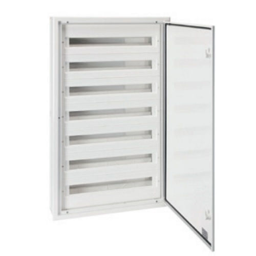 Quadro de Distribuição Quadro de Distribuição PVC Embutir 168 Disjuntores DIN com Barramento Neutro/Terra sem Geral Cinza Porta Alumínio Opaca Platinnum BOX