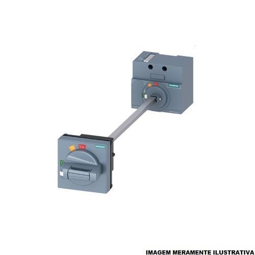 Acionamento Rotativo Externo Manopla 70 mm para Disjuntor 3VM Cinza IP65