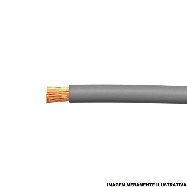 Cabo Cobre Isolado PVC 70G 750V 1x 4,00 mm² Flexível Cinza NBR 247-3 Classe 5