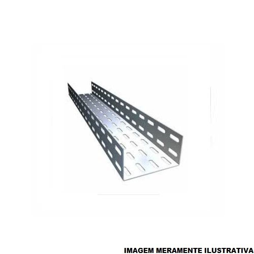 Eletrocalha Perfurada Galvanizada Eletrolítica 200x50x3000 mm sem Tampa sem Virola Chapa 22