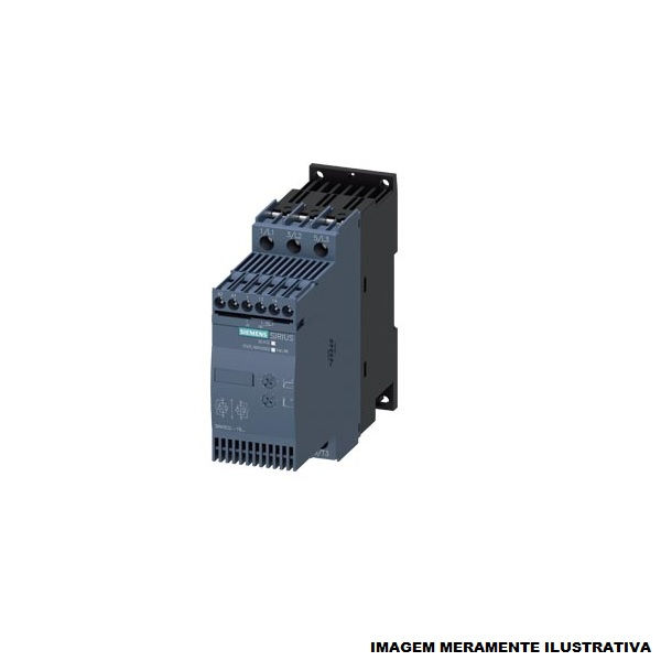 SoftStarter 3RW30 220/380/440VCA 4,0/6,0/7,5 CV 12,5A 3/4,5/5,5W Tensão de Comando 24VCA/CC IP20 Linha Smart