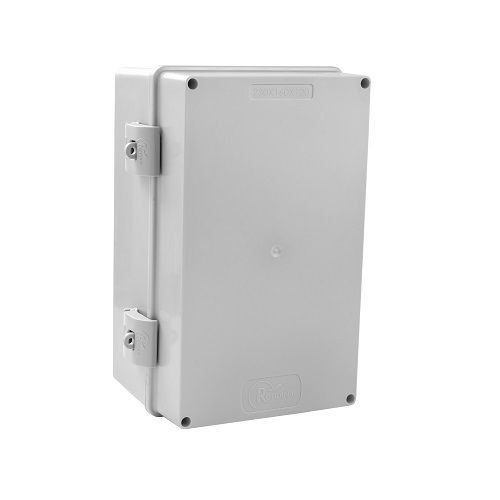 Quadro de Comando PVC 250x160x120 mm com Placa e Fecho Cinza IP66 Porta Opaca Rohdbox