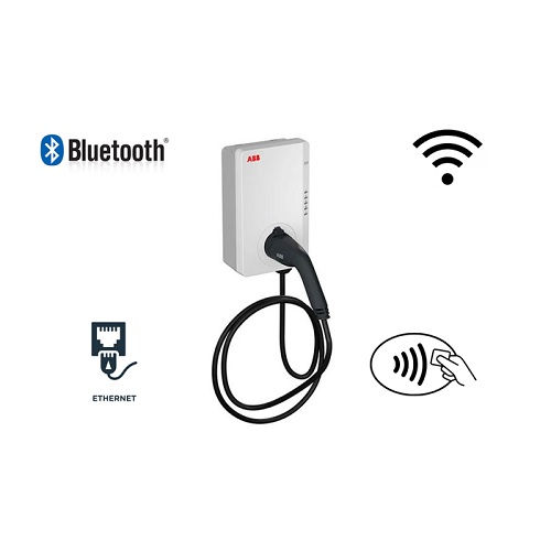 Carregador Veicular Monofásico 32A 184-276VCA 7,4 kW com Conector Tipo II 50/60 Hz Cinza com Cabo 5 M IP54