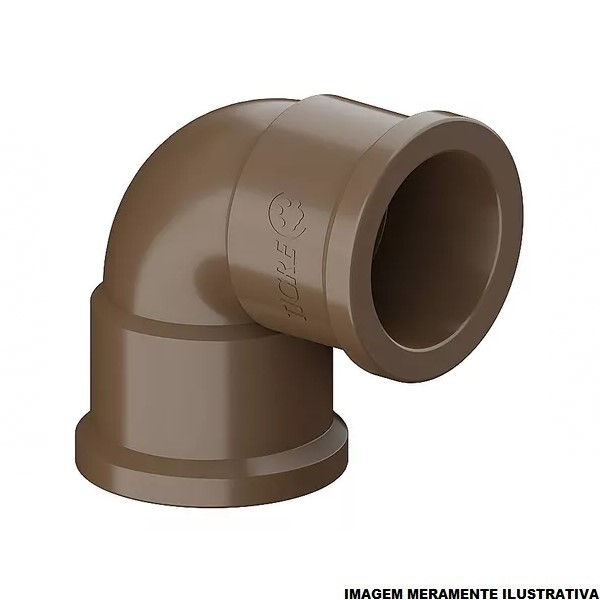 Joelho PVC 90G Soldável 160 mm Classe 15 Marrom Água Fria