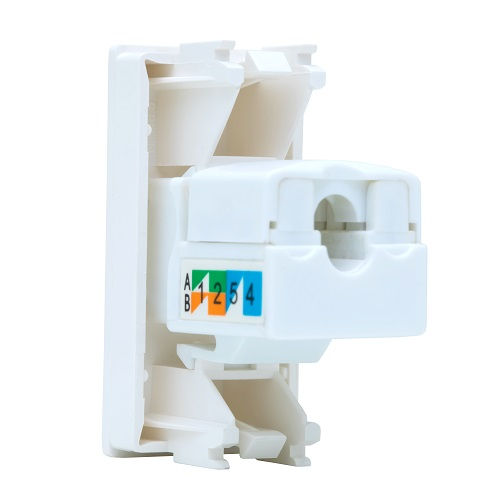 Módulo Módulo Tomada RJ45 8 Fios CAT6 PVC Branco Linha Unno