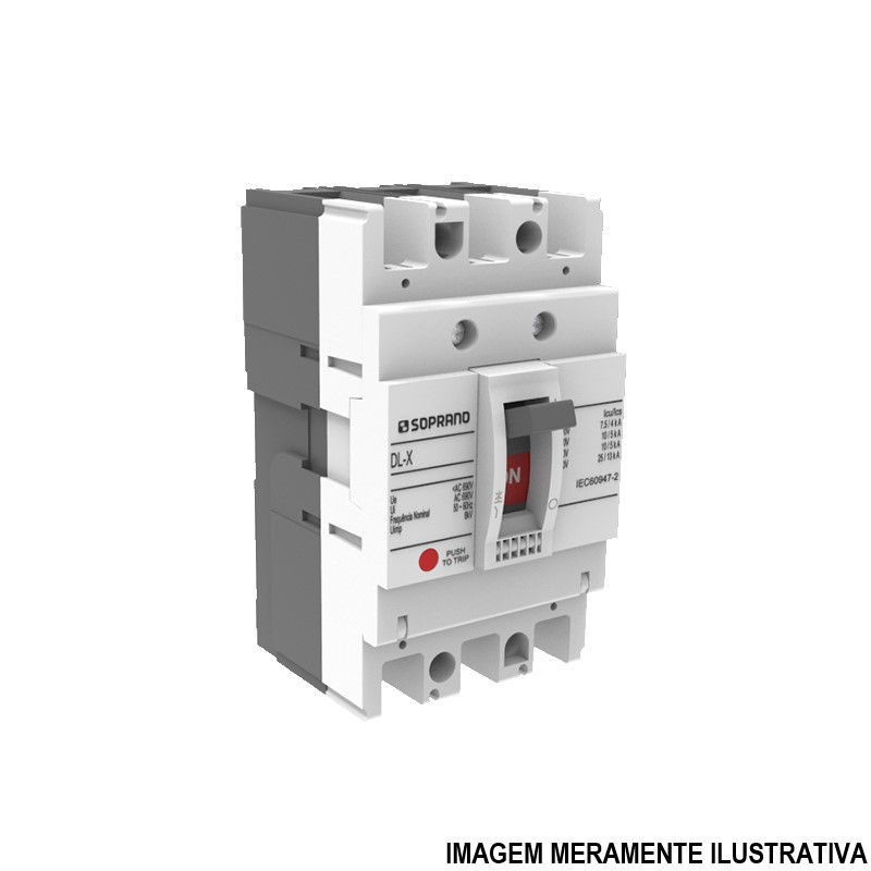 Disjuntor Termomagnético Fixo Tripolar DL400-X 400A 100 KA/70 KA 220/380VCA Caixa Moldada