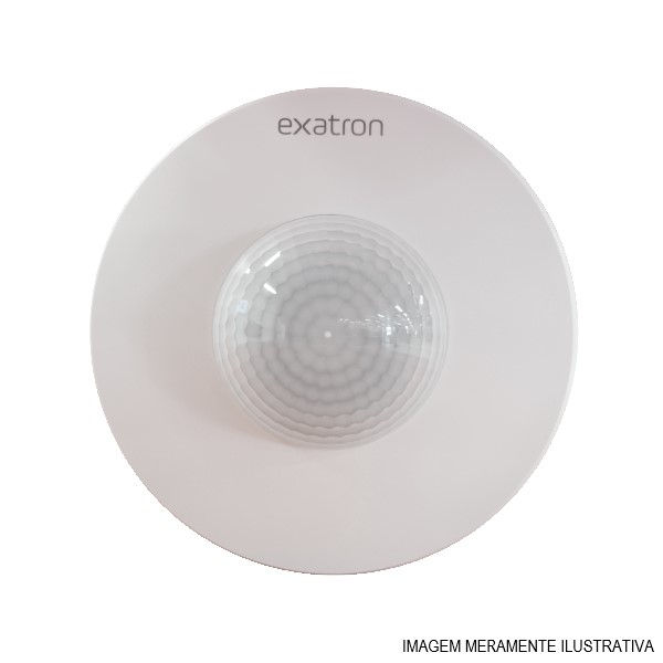 Sensor Presença Teto Sobrepor UFO 360G Bivolt Branco Alcance 20 M com Controle DIP