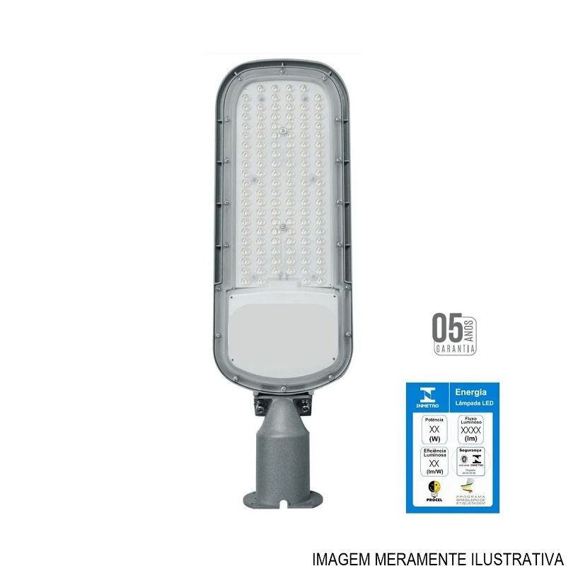 Luminária pública Led Luminária Pública LED 200W Street para Poste 5000K 26000 lm Bivolt IP66 50.000H