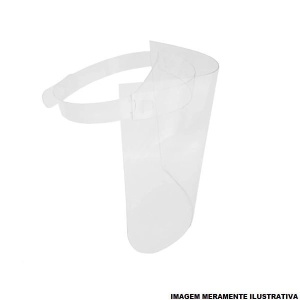 Protetor Facial Incolor Face Shield com Regulagem