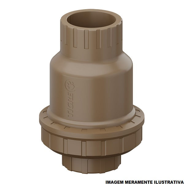 Válvula Válvula PVC Retenção Vertical Soldável 60 mm Classe 15 Marrom Água Fria