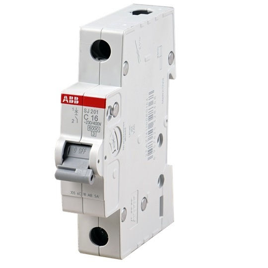 Disjuntor Termomagnético Fixo Unipolar SJ201 C 16A 10 KA/6 KA 127/220VCA DIN