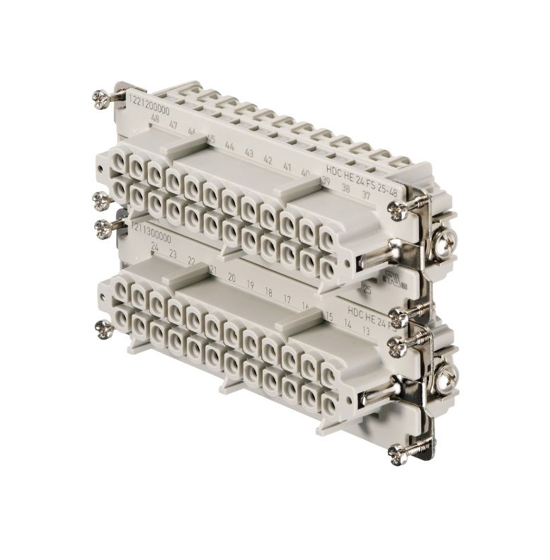 Multipolar Miolo Fêmea 16A/ATE 500V 24 Polos Cinza 25-48