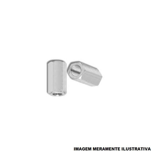 Prolongador Gavanizado Eletrolítico para Vergalhão 1/4"X25 mm