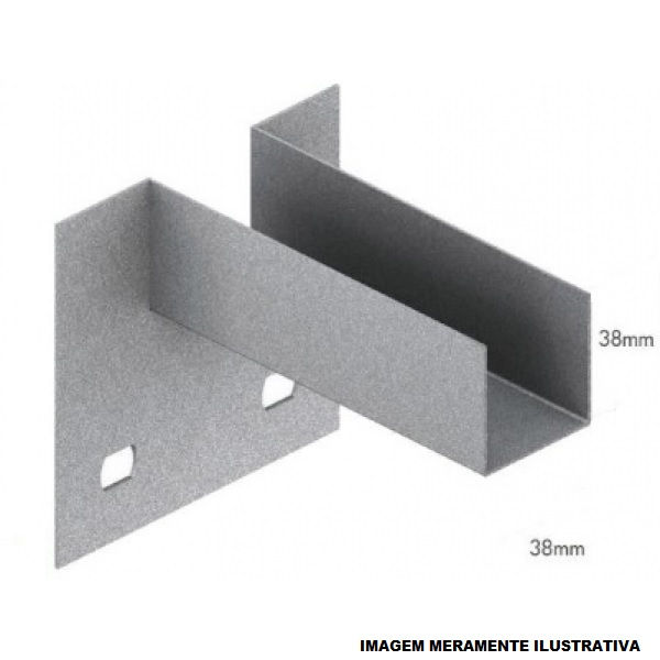 Saída Saída Horizontal Galvanizada Eletrolítica Eletrocalha para Perfilado 38x38 mm Chapa 18