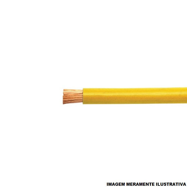 Cabo Cobre Isolado PVC 70G 750V 1x 1,50 mm² Flexível Amarelo NBR 247-3 Classe 5