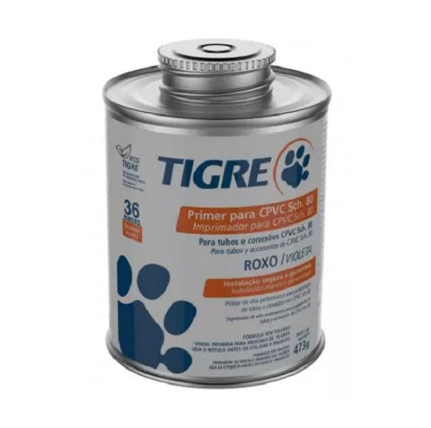 Adesivo Prime Frasco para Tubos e Conexões Super CPVC 473ML Roxo Água Quente