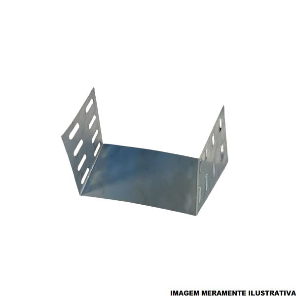 Emenda U Perfurada Galvanizada Eletrolítica Interna 150x100 mm para Eletrocalha