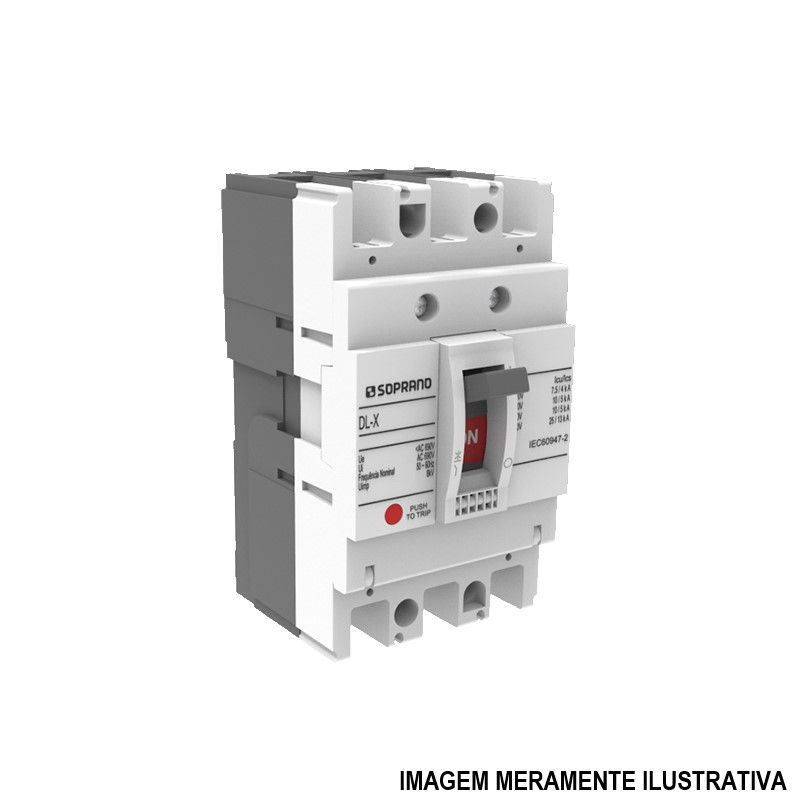 Disjuntor Termomagnético Fixo Tripolar DL630-X 500A 100 KA/70 KA 220/380VCA Caixa Moldada
