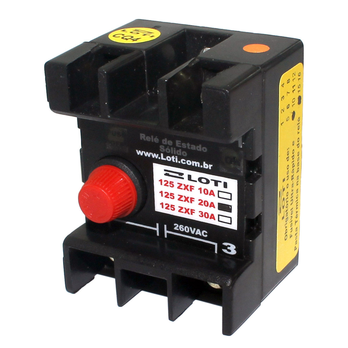 Relé Estado sólido Relé Estado Sólido ZXF 20A 5-32VCC 260VCA