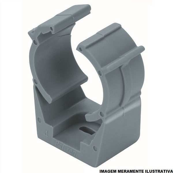 Abraçadeira Abraçadeira PVC Pressão 1/2" para Eletroduto Cinza