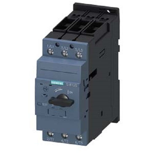 Disjuntor Motor Tripolar 3RV2021 18,00-25,00A Classe 10 com Acionamento Rotativo DIN S2 Conexão para Parafuso