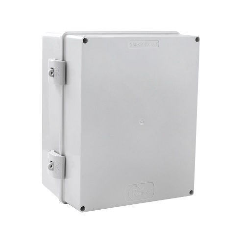 Quadro de Comando PVC 250x200x130 mm com Placa e Fecho Cinza IP66 Porta Opaca Rohdbox