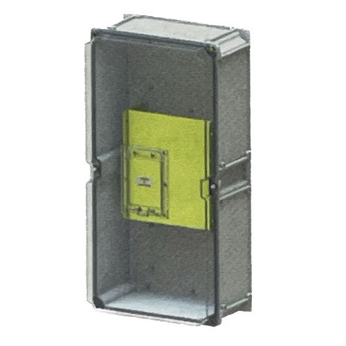 Caixa Proteção Medidor Modular Policarbonato 720x360x220 mm Cinza para Disjuntor Acima de 250A com Visor Transparente Padrão Rge/CPFL
