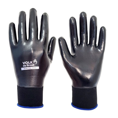 Luva Nitrílica Smart Contra Agente Mecânico/Químico Tamanho 10 (gg) Preta Ca 46787