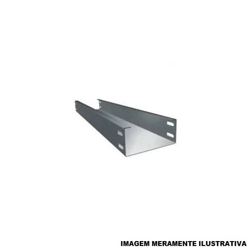 Eletrocalha Lisa Galvanizada Eletrolítica 100x50x3000 mm sem Tampa sem Virola Chapa 18