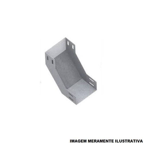 Curva 90G Vertical Lisa Galvanizada Eletrolítica Interna para Eletrocalha 150x50 mm