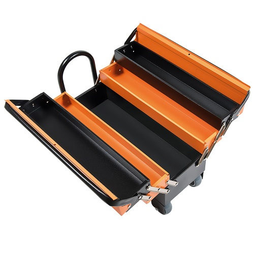 Caixa Sanfonada com 5 Gavetas para Ferramentas Cargobox 400x560x210 mm Tramontina PRO com Rodas e Puxador