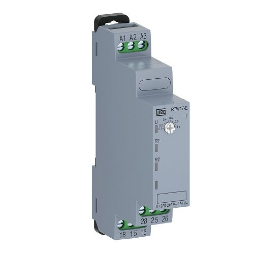 Relé Tempo Relé Tempo com Pulso Energização RTW17 3-30S 24-240VCA/CC 1 Contato Reversível (NAF) 50/60 Hz