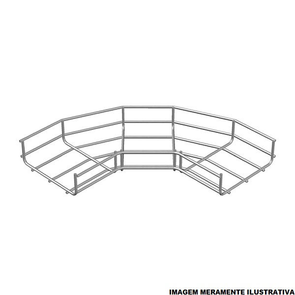 Curva 90G Horizontal Galvanizada Eletrolítica para Leito Aramado 50x50 mm