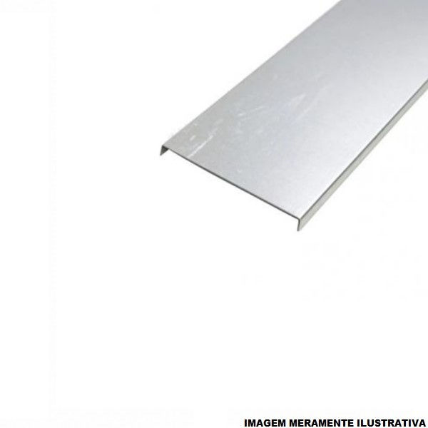 Tampa Encaixe para Eletrocalha Galvanizada Eletrolítica 100x3000 mm
