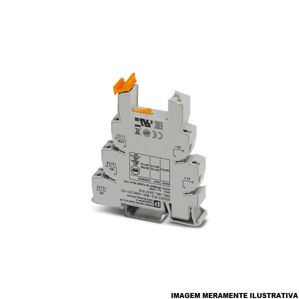 Base Plugável para Relé Interface para Trilho DIN PCL-BSC-24DC/21-21 24VCC Conexão Parafuso
