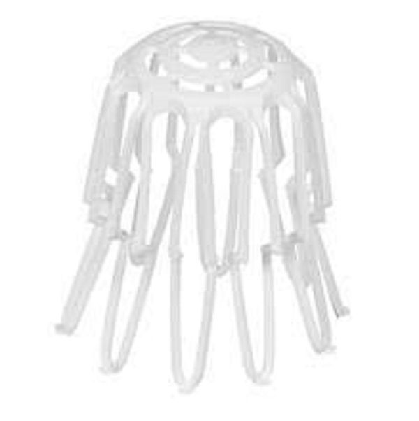 Grelha PVC Flexível Hemisferica para Calha Pluvial 88 mm Branca