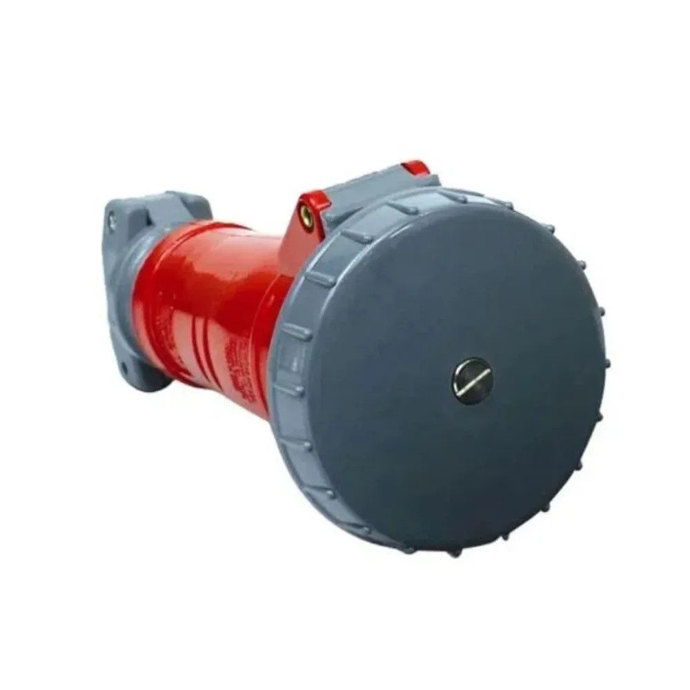 Acoplamento Móvel 3P+T 32A/380VCA Fêmea PVC Vermelho 6H IP67 Industrial