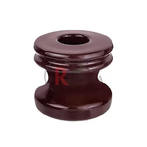 Isolador Roldana Porcelana 72x72 mm Marrom