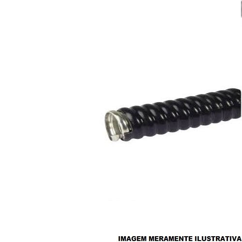 Conduíte Conduíte Corrugado Seal Tubo PVC com Alma de Aço 2.1/2" com 15 M Preto