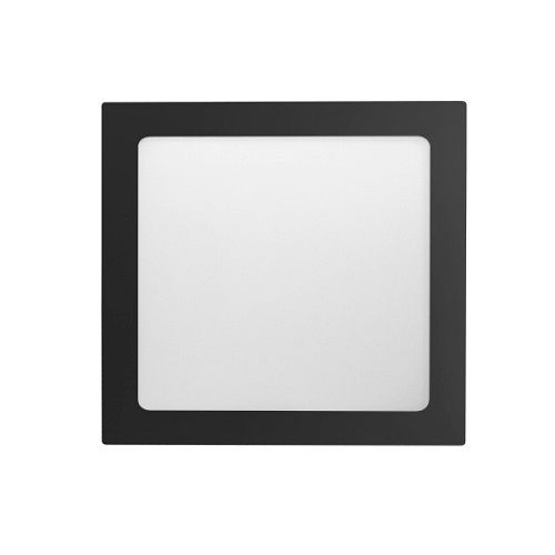 Painel Led Embutir 18W Alumínio Preto Quadrado 216x216x15 mm 1260 lm 6500K Bivolt LUX 20.000H