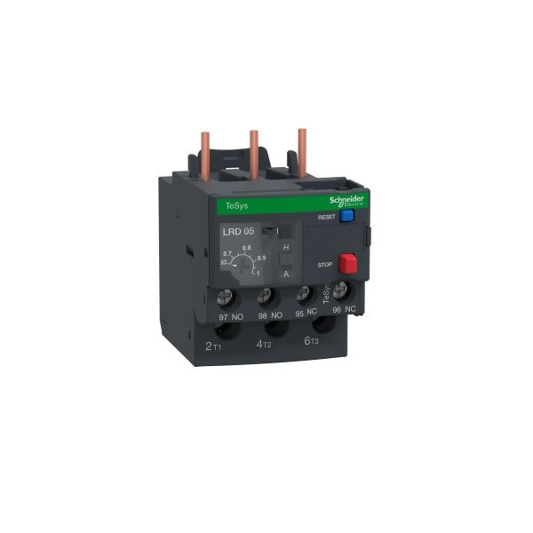 Relé Sobrecarga Relé Sobrecarga Tripolar LRD 0,63-1,00A 1NA+1NF para LC1D-09A LC1D-38 Tesys-d Conexão para Parafuso