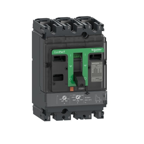 Disjuntor Termomagnético Fixo Tripolar NSX100F 16A 85 KA/36 KA 220/380VCA Caixa Moldada