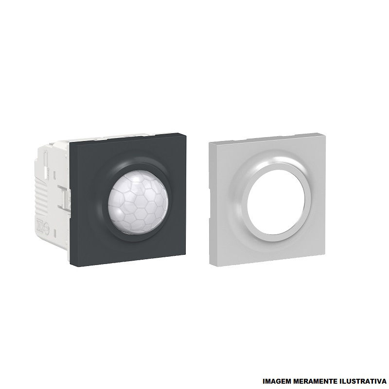 Módulo Módulo Sensor Presença 127/220VCA PVC Grafite Linha Graphite Orion 2 Módulos