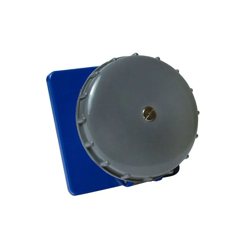 Tomada PVC 3P+T 9H Embutir Industrial Redonda 32A/220VCA com Tampa Azul Shock Tite IP67