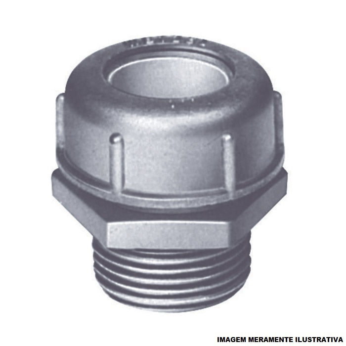 Prensa Cabo Alumínio 1.1/4" BSP Cinza com Vedação Cinza IP68 Cabo 28,00-31,00 mm