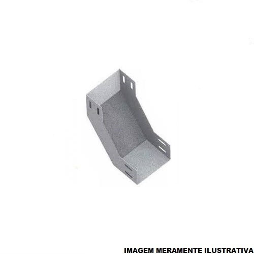 Curva 90G Vertical Lisa Galvanizada Eletrolítica Interna para Eletrocalha 300x100 mm