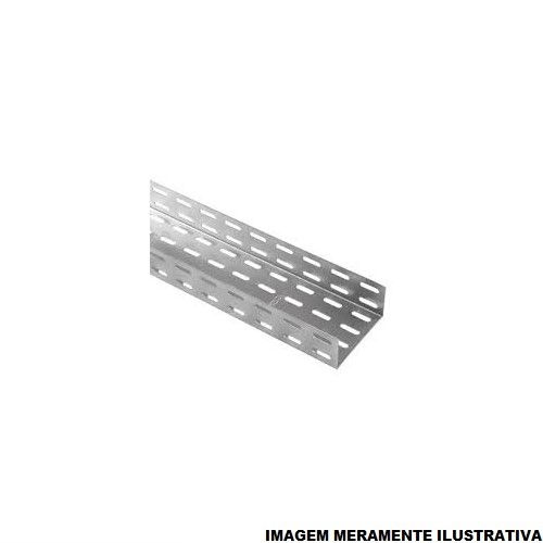 Eletrocalha Perfurada Galvanizada Eletrolítica 150x100x3000 mm sem Tampa sem Virola Chapa 20