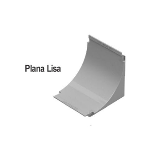 Curva Alumínio Plana Lisa Vertical Interna 90G Raio 60 mm para Canaleta Dutotec 25 e 45 mm Branca Standard
