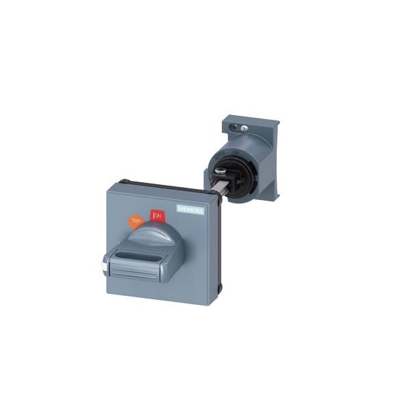 Acionamento Rotativo Comando com Eixo Preto e Haste 130 mm para Disjuntor S00-S3 Cinza